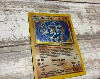 Vintage 1995, 96, 98 Nintendo Pokemon Machamp Holographic 1st