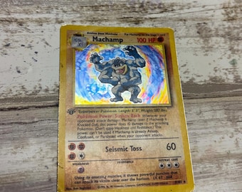 Vintage 1995, 96, 98 Nintendo Pokemon Machamp Holographic 1st