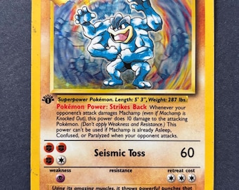 Vintage 1995, 96, 98 Nintendo Pokemon Machamp Holographic 1st