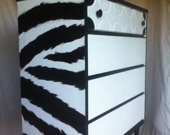 Zebra Print Dresser Etsy