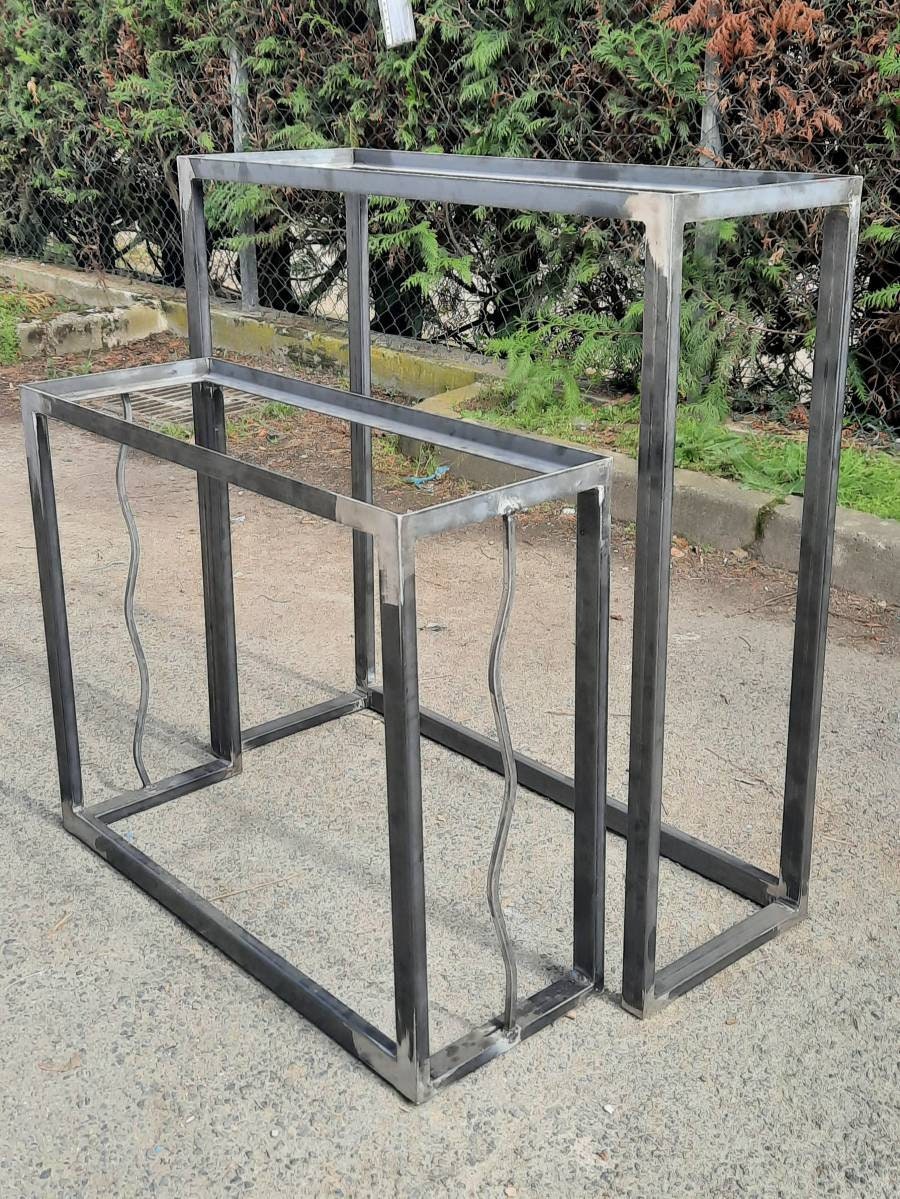 2 Console en Métal Style Industriel Fabrication Artisanale