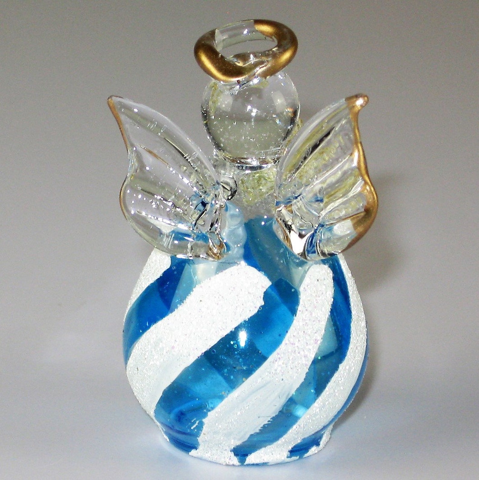 Angel Blown Glass Hand Crafted Home Christmas Decor Gift White Etsy