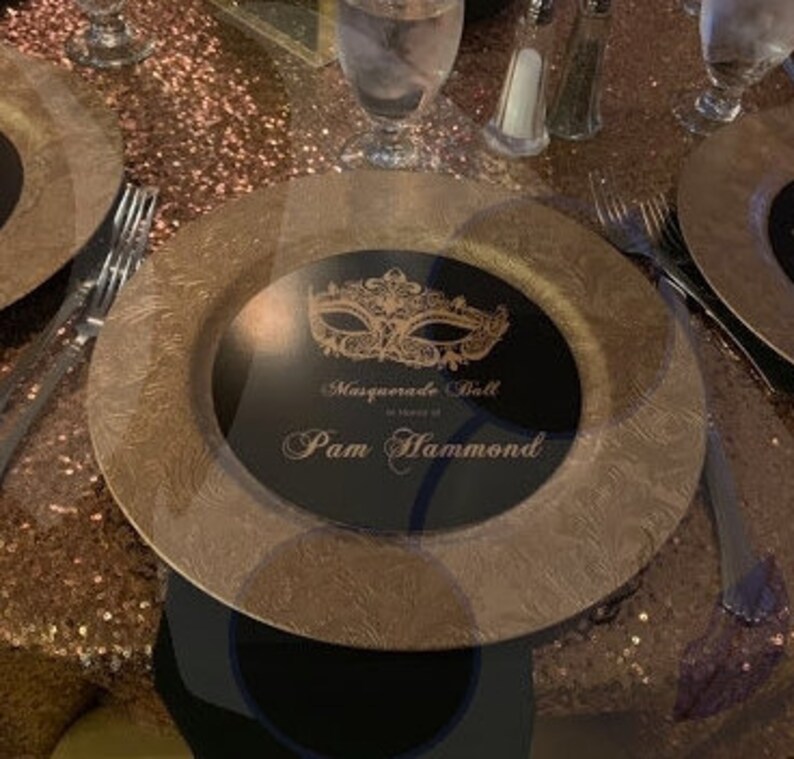 Custom Charger Plate Insert Etsy