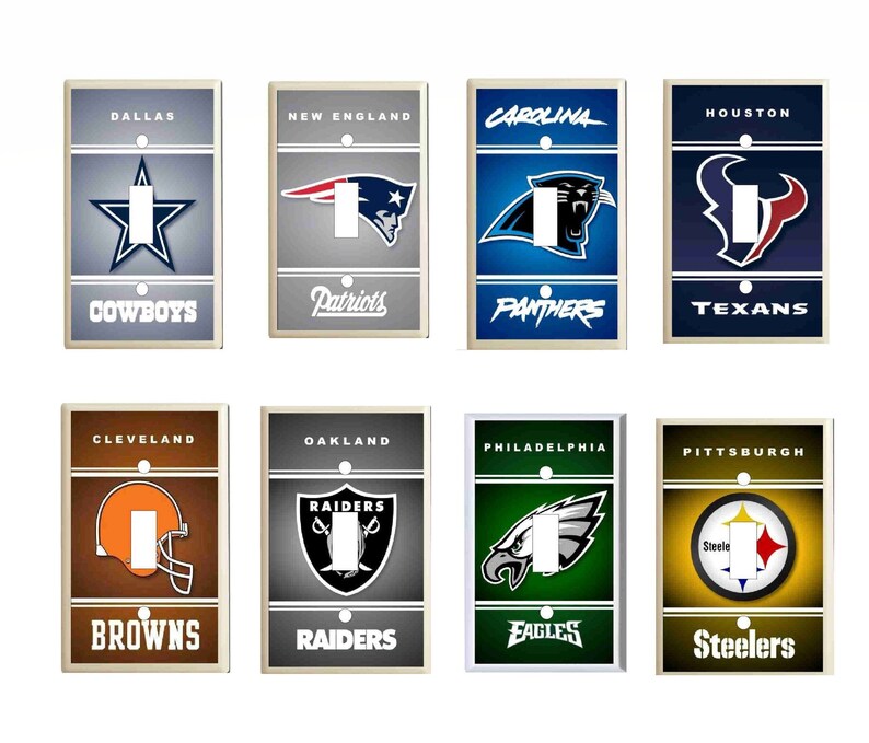 NFL Light Switch Covers Mancave NFL Office Men's Gift Etsy