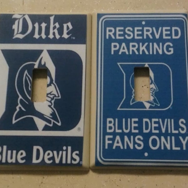 Duke Blue Devils Light Switch Cover Football College ACC Dad man cave Men's Gift