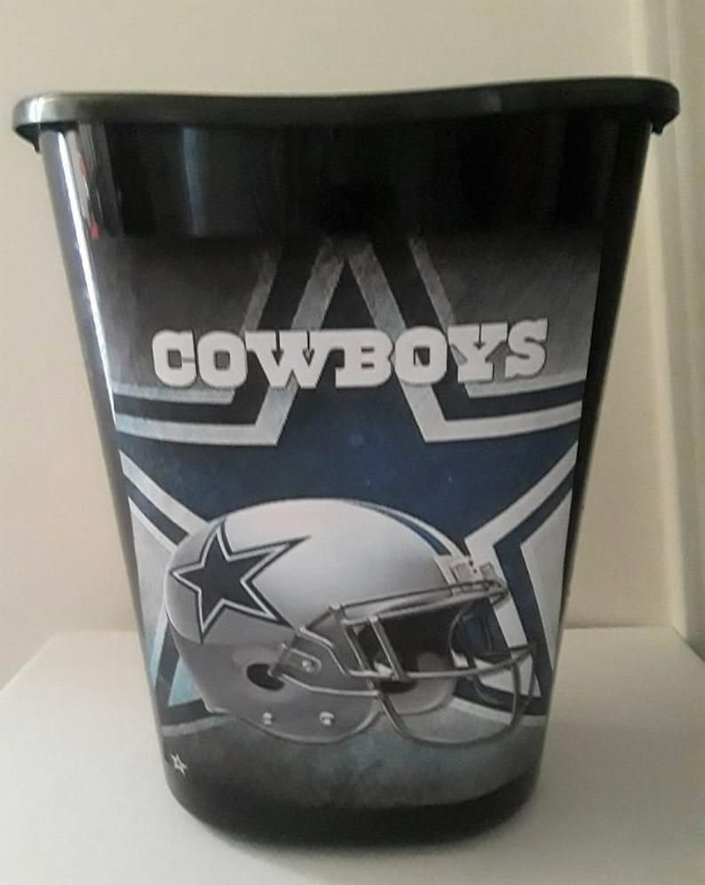 Dallas Cowboys Trash Can Bathroom Laundry Man Cave NFL Etsy