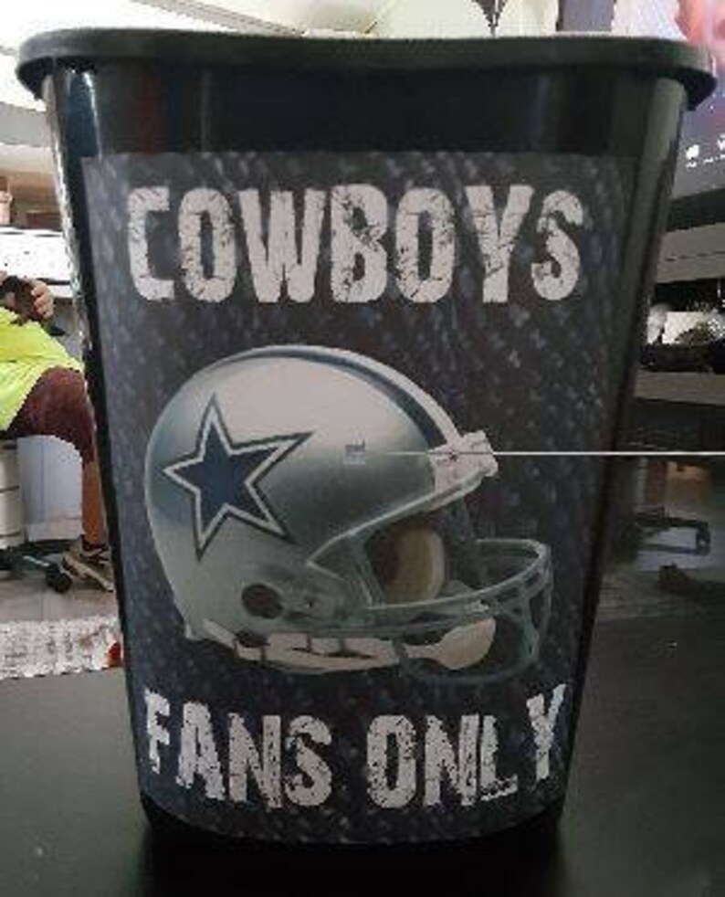 Dallas Cowboys Trash Can Bathroom Laundry Man Cave NFL Etsy