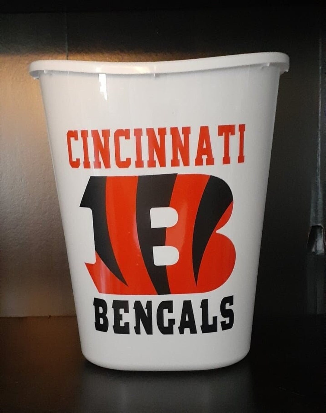 Cincinnati Bengals Diecut Vinyl Trash Can Bathroom Laundry Man Cave