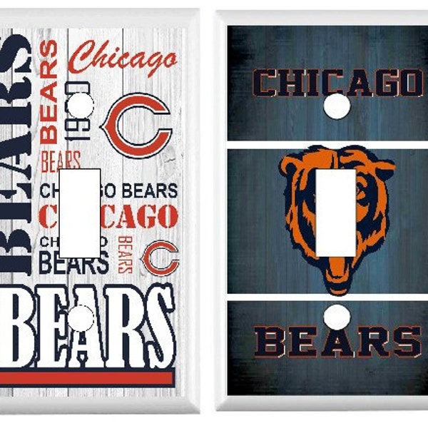 Chicago Bears Light Switch Cover Football NFL NFC father Men's Gift