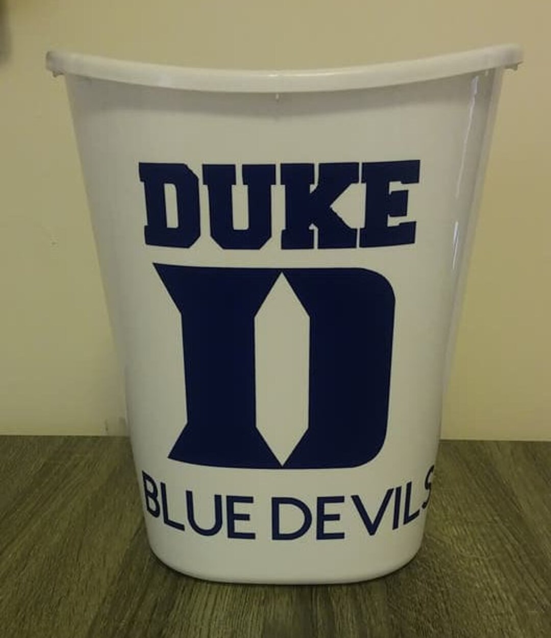 Duke Blue Devils Vinyl Diecut Trash Can Bathroom Laundry Man Cave
