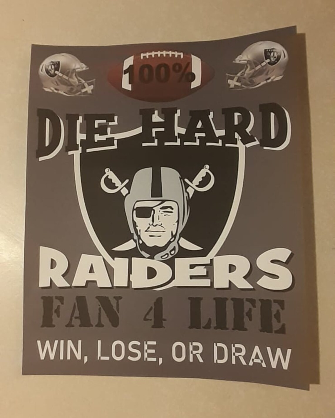 Las Vegas Raiders 2pc 8x10 Art Prints NFL Football Work Art Etsy