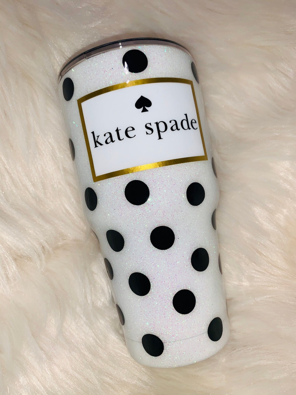 Kate spade tumbler Tumbler personalized Glitter tumbler Etsy