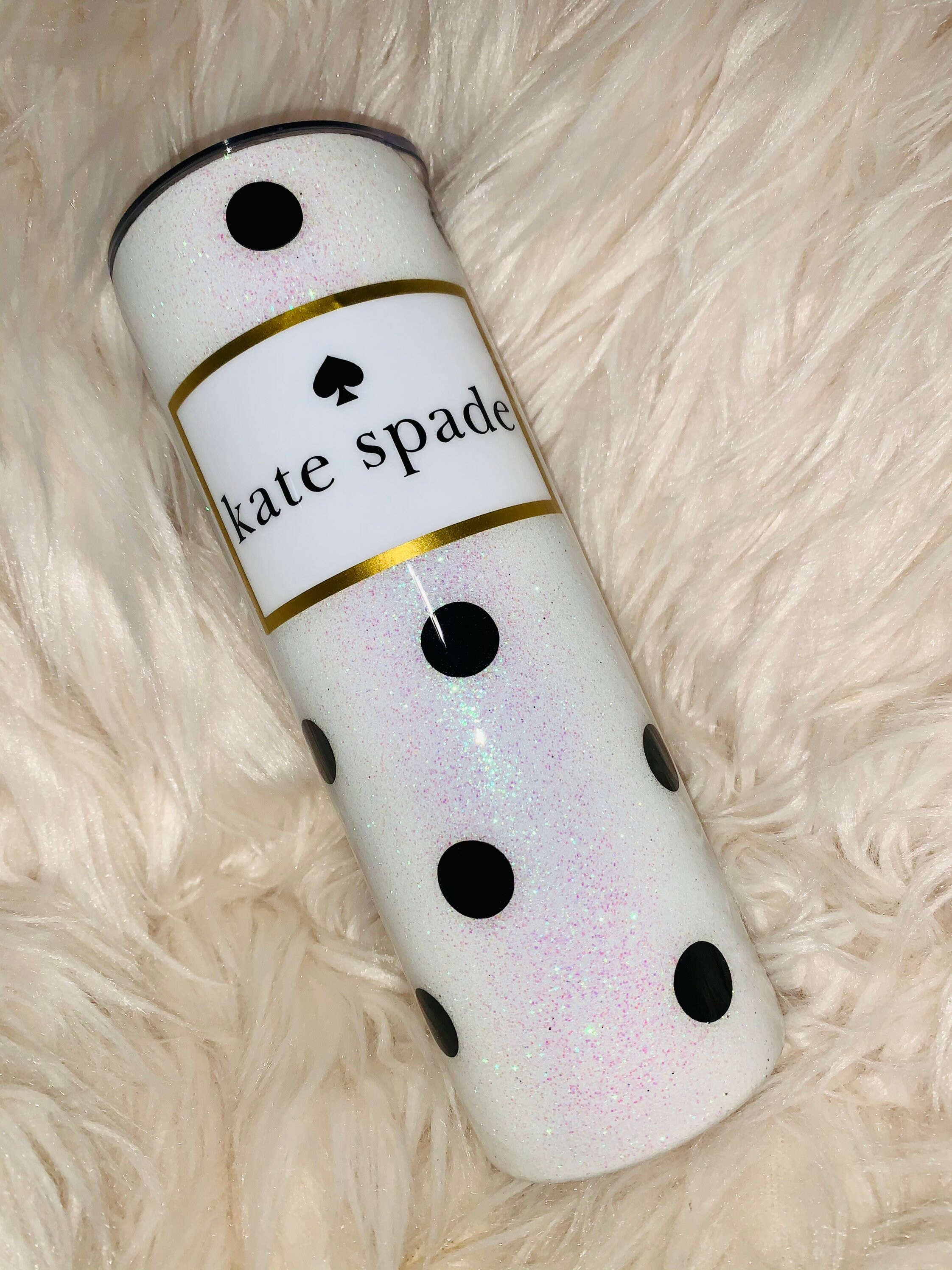 Kate spade tumbler Tumbler personalized Glitter tumbler Etsy