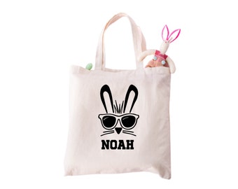 Personalized Easter Tote, Easter Egg Hunt Bag for Kids, Easter Gift Bag, Kids Custom Bunny Tote, Personalized Easter Bag ,Easter Basket Bag