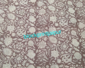 Hand Blok Print Katoenen Losse Stof, katoenen blok print stof, voile katoen stof, jaipuri bedrukte stof, Indiase katoenen blok print stof