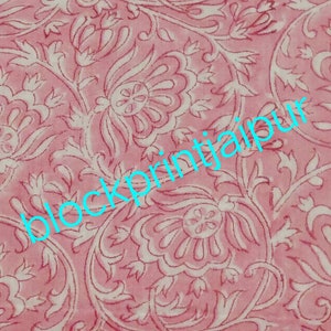Tissu lâche lâche de coton d'impression de bloc de main, tissu de voile de coton de coton, tissu d'impression de coton de Jaipuri, tissu indien de coton, tissu de coton pour des robes