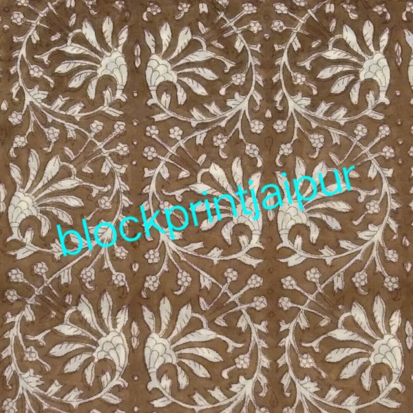 Hand block print cotton loose fabric,Cotton voile fabric,Jaipuri cotton block print fabric,Indian cotton fabric,Cotton fabric for dresses