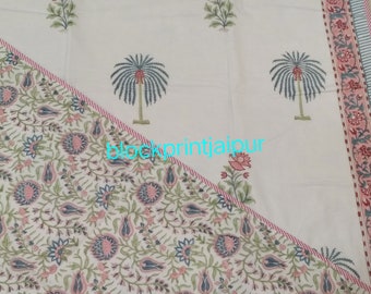 Hand block print cotton reversible quilt dohar,Summer Blanket,Cotton Quilt,Single bed cotton quilt,Blanket and Throws,Cotton 60*90 quilt