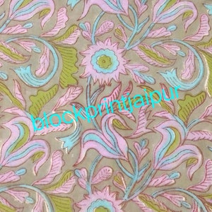 Hand block print cotton loose fabric,Cotton voile fabric,Jaipuri cotton block print fabric,Indian cotton fabric,Cotton fabric for dresses