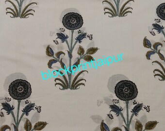 Hand block print cotton loose fabric,Cotton voile fabric,Jaipuri cotton block print fabric,Indian cotton fabric,Cotton fabric for dresses