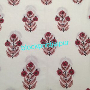 Hand block print cotton loose fabric,Cotton voile fabric,Jaipuri cotton block print fabric,Indian cotton fabric,Cotton fabric for dresses