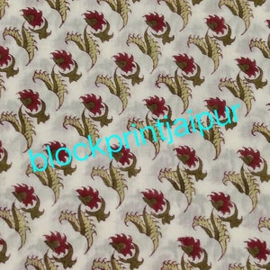 Hand Block Print Cotton Loose Fabric,cotone blocco stampa tessuto, tessuto di cotone cotone, tessuto stampato jaipuri, tessuto di stampa in cotone indiano