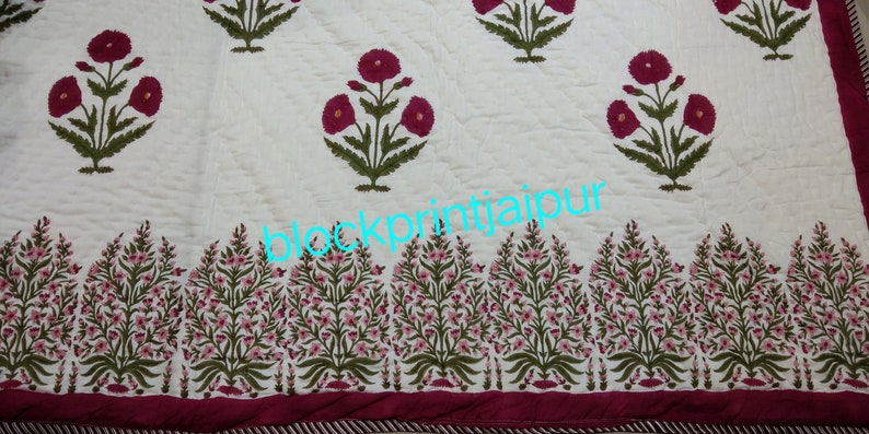 Winter Blanket Hand block print cotton reversible quilt Blanket and Throws,Cotton double bed quilt Cotton Quilt,king size cotton quilt
