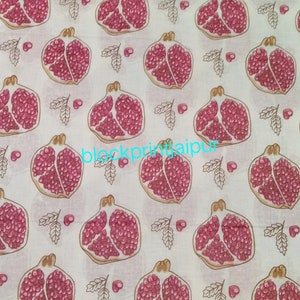 Tissu ample en coton imprimé, tissu voile de coton, tissu en coton Jaipuri, tissu en coton indien, tissu en coton au mètre, tissu en coton pour robes