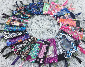 Zip ID case and lanyard set Classic Patterns Handmade Brand New with Tag with Vera Bradley