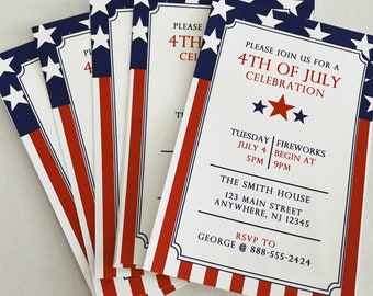 Patriotic // Stars and Stripes Invitations