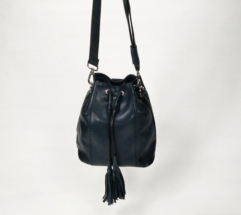 Women backpack Convertible backpack Leather backpack Blue backpack Leather purse Women crossbody bag Leather bucket bag Leather bag Purse