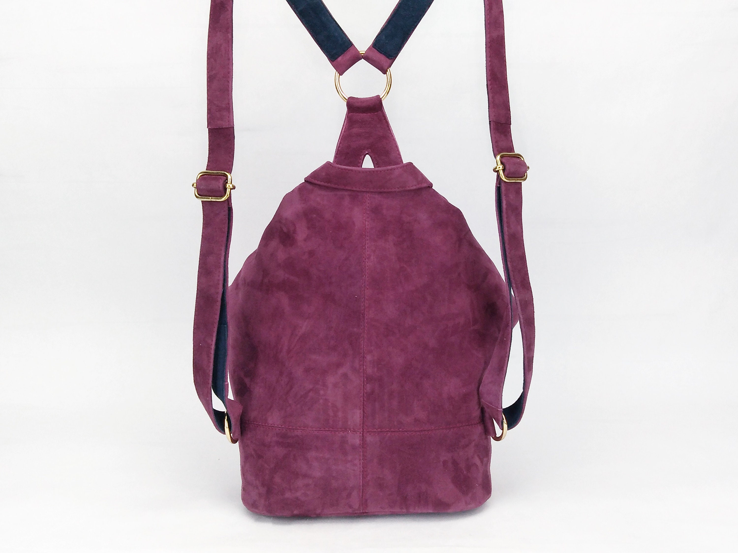 Red Backpack Leather Backpack Woman Backpack Backpack Purse Etsy