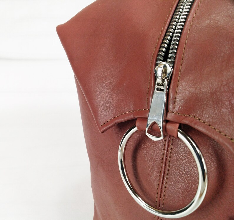 Leather backpack Brown backpack Backpack purse Vintage backpack Vegan backpack Leather backpack purse Women backpack Leather purse