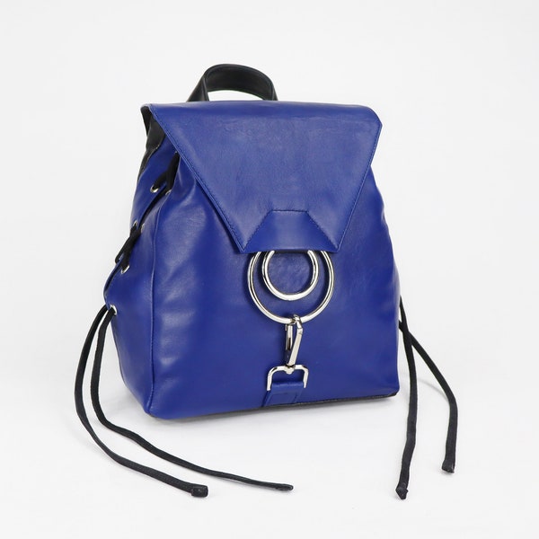 Blue purse, Small purse, Women bag, Leather backpack, Handmade purse, Best gift for women, Millie Blue