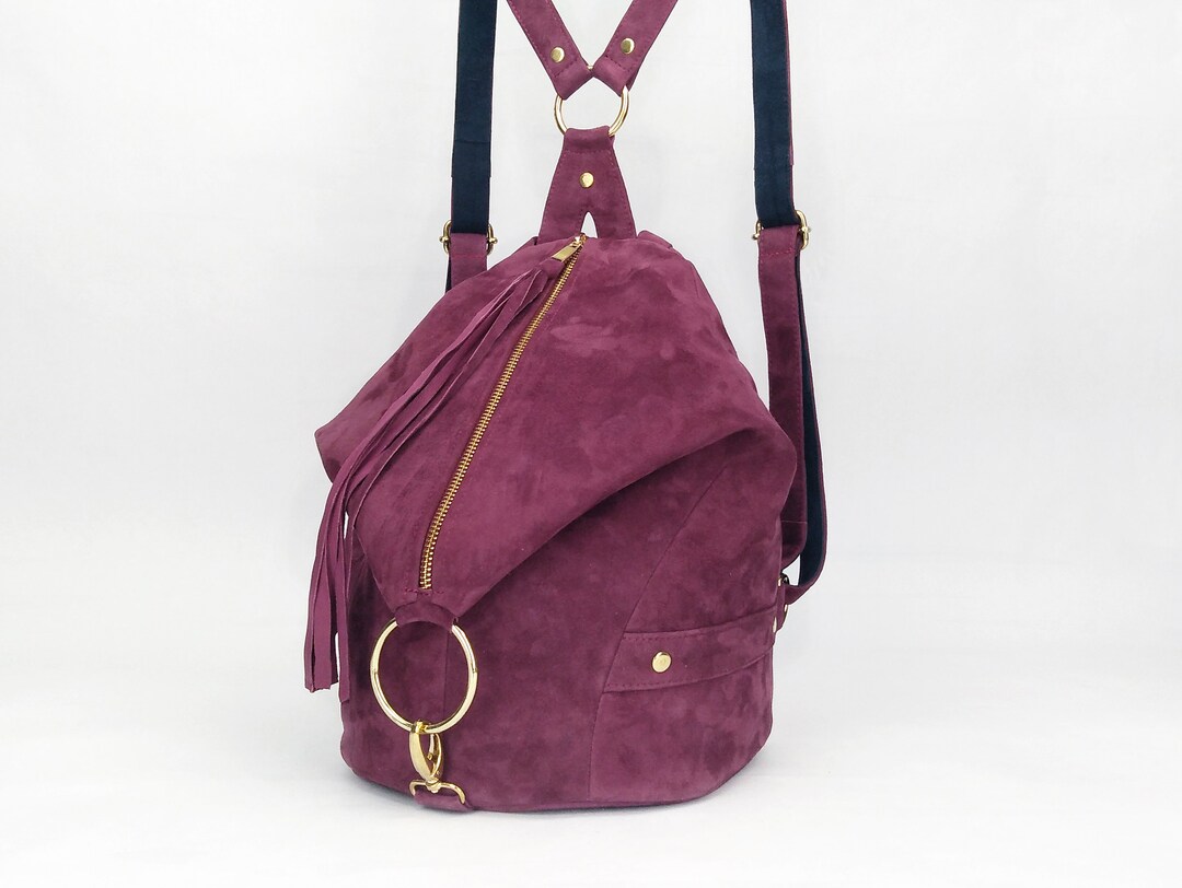 Red Backpack Leather Backpack Woman Backpack Backpack Purse Leather