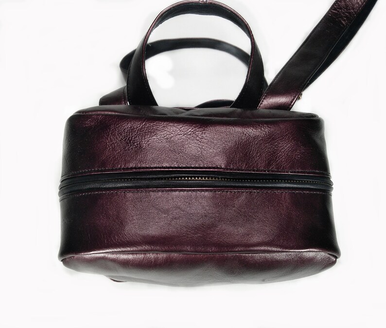 Leather backpack Mini backpack Mini purse Women backpack Backpack purse Leather purse Women purse Red backpack Small backpack Rucksack women