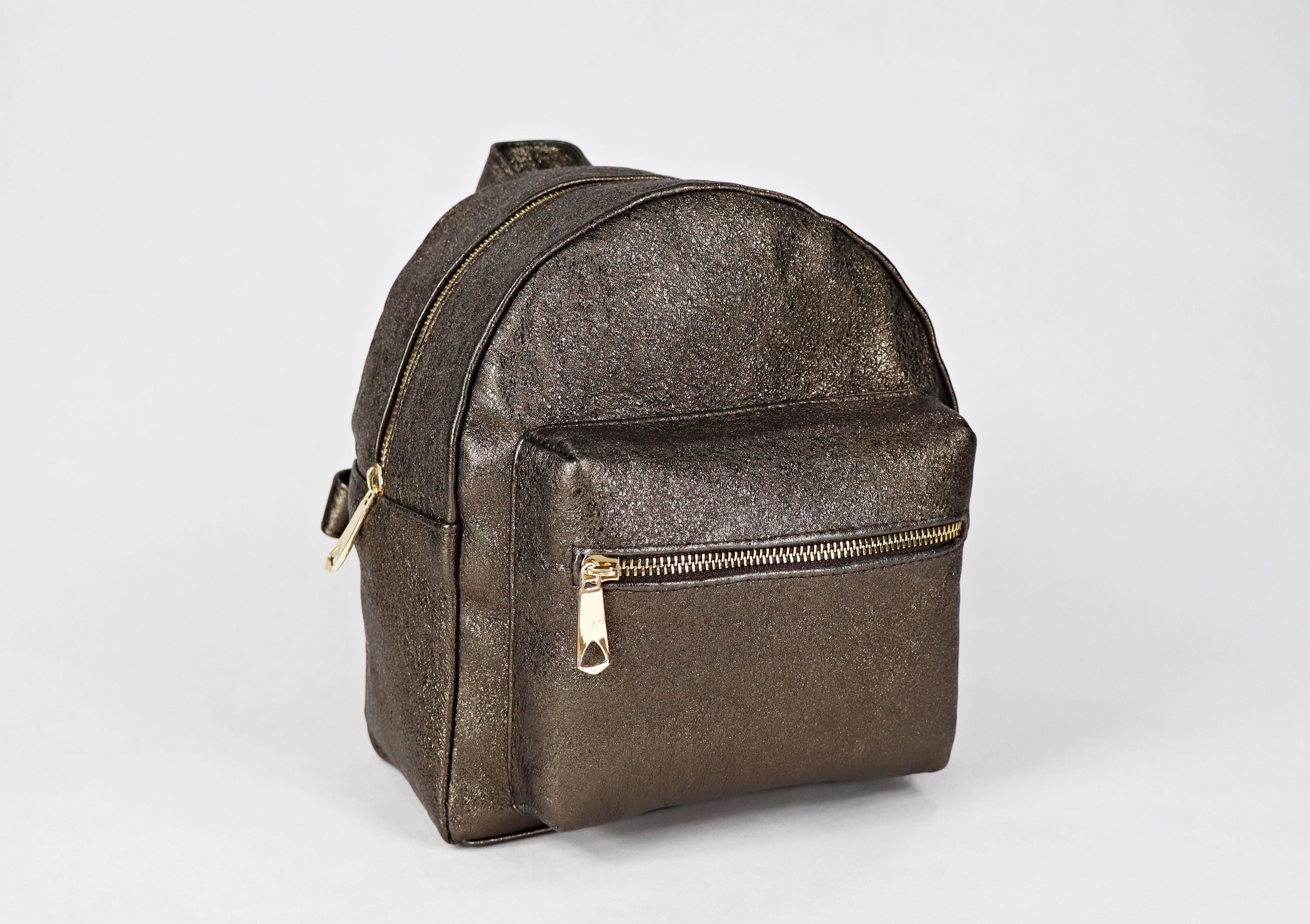 cheap brown leather backpacks Parker Leather Backpack - Built-In Zippered Laptop Sleeve - With Adjustable Shoulder Straps - Brown