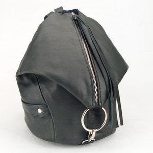 Black backpack Women backpack Leather backpack Backpack purse Leather purse Small backpack Handmade backpack ELLIA Zoey black