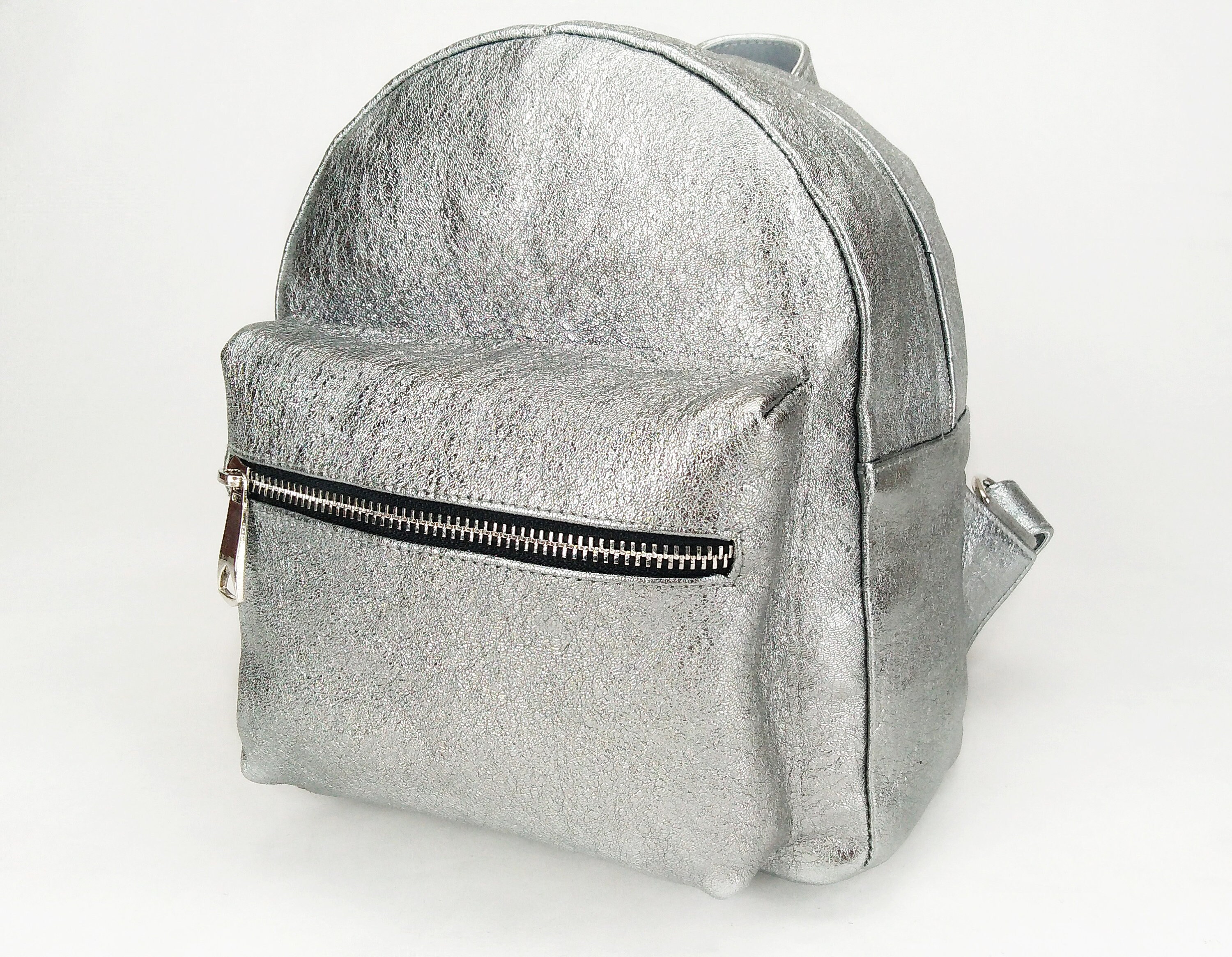 Metallic backpack purse cheap