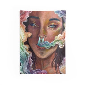 &quot;Reaktiver Wandteppich - &quot;&quot;Rainbow Haze&quot;&quot;&quot;