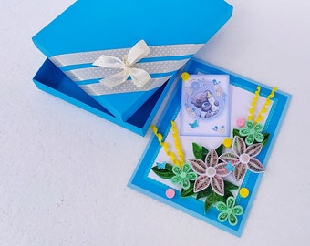 Quilling Gift Birth Of A Child Baby Boy Card
