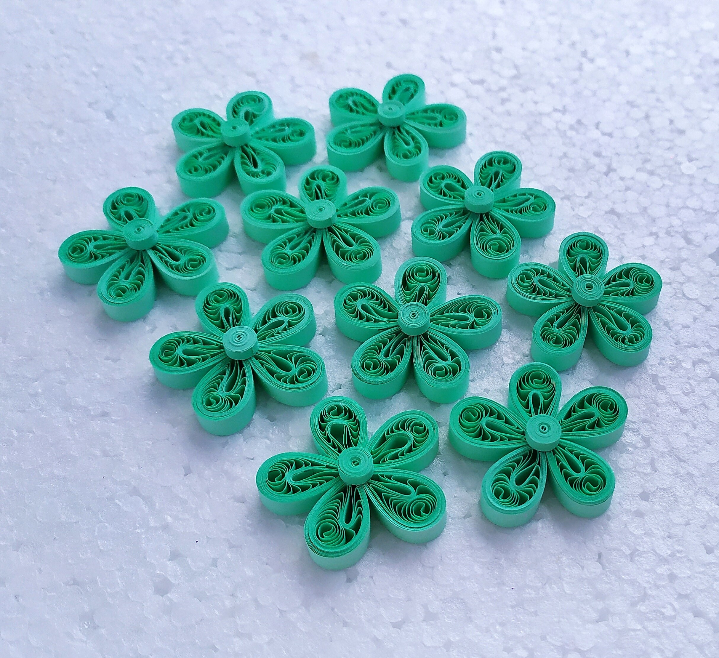 Quilling Gift Little Flowers Set Of 10 Etsy