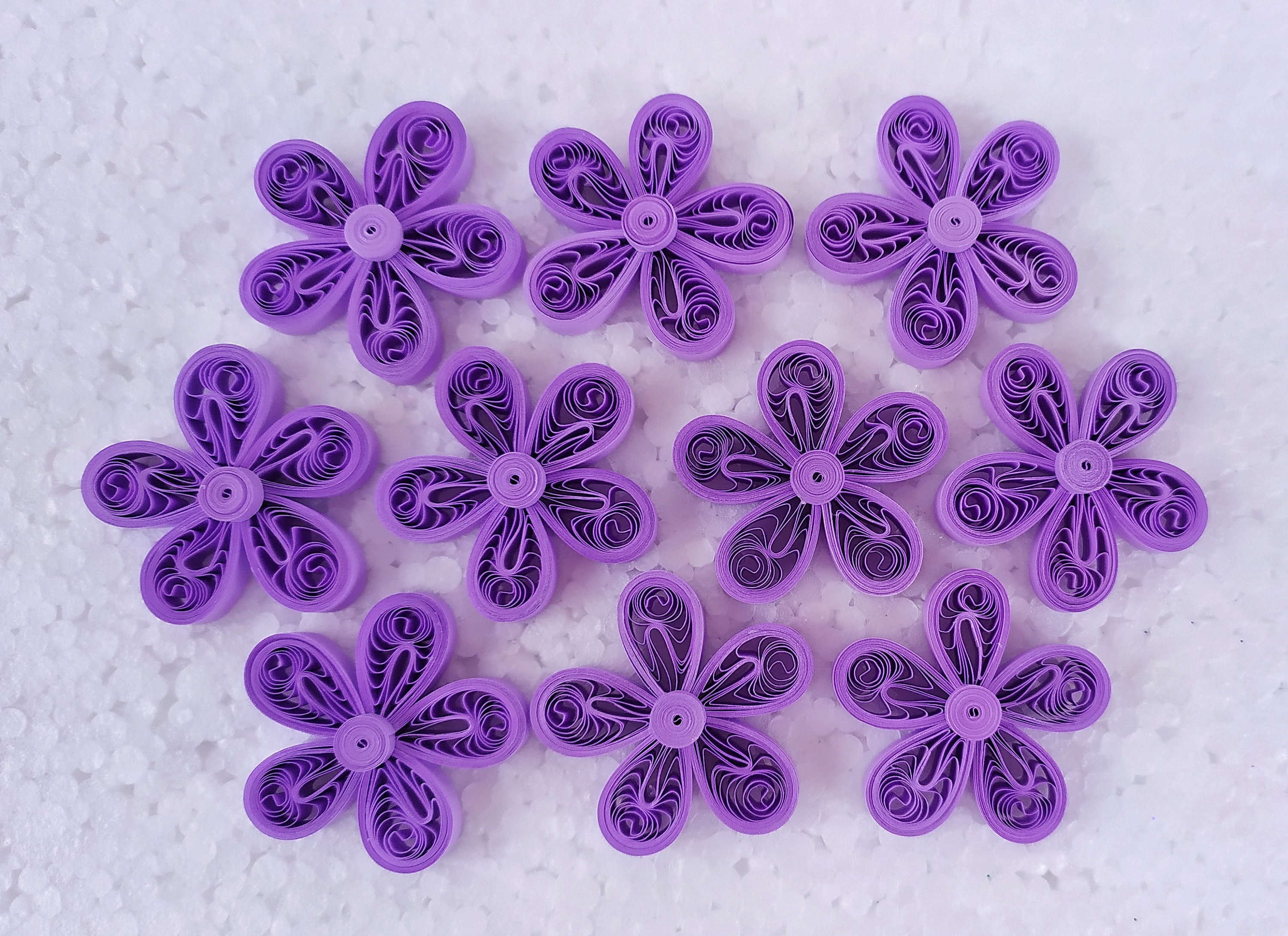 Quilling Gift Little Flowers Set Of 10 Etsy