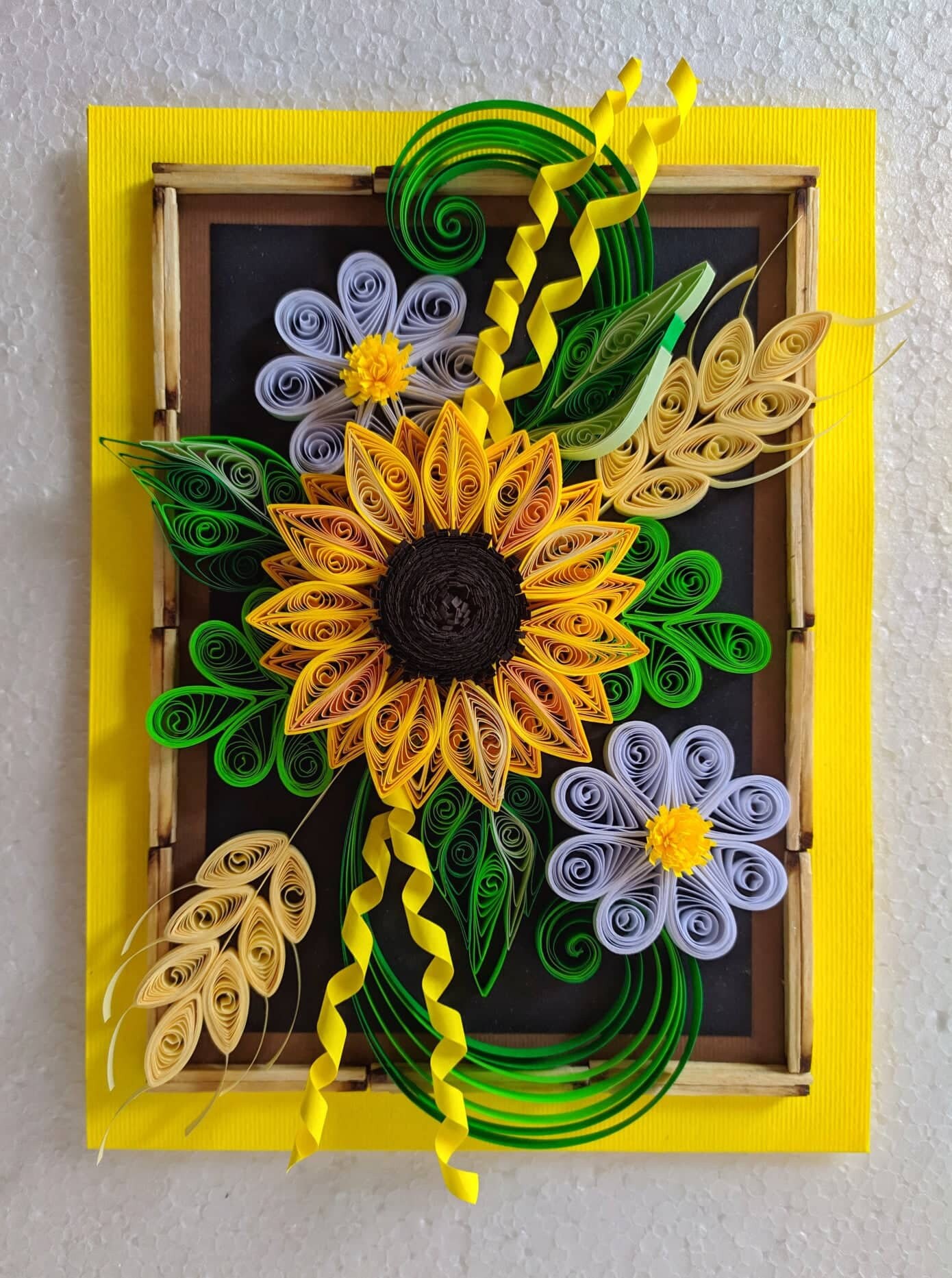 Quilling Gift Sunflower Card Etsy