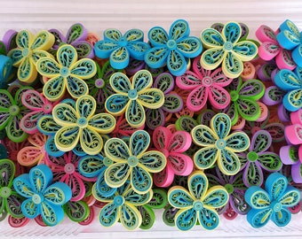 Quilling Gift Little Flowers Set Of 10 Color MIX