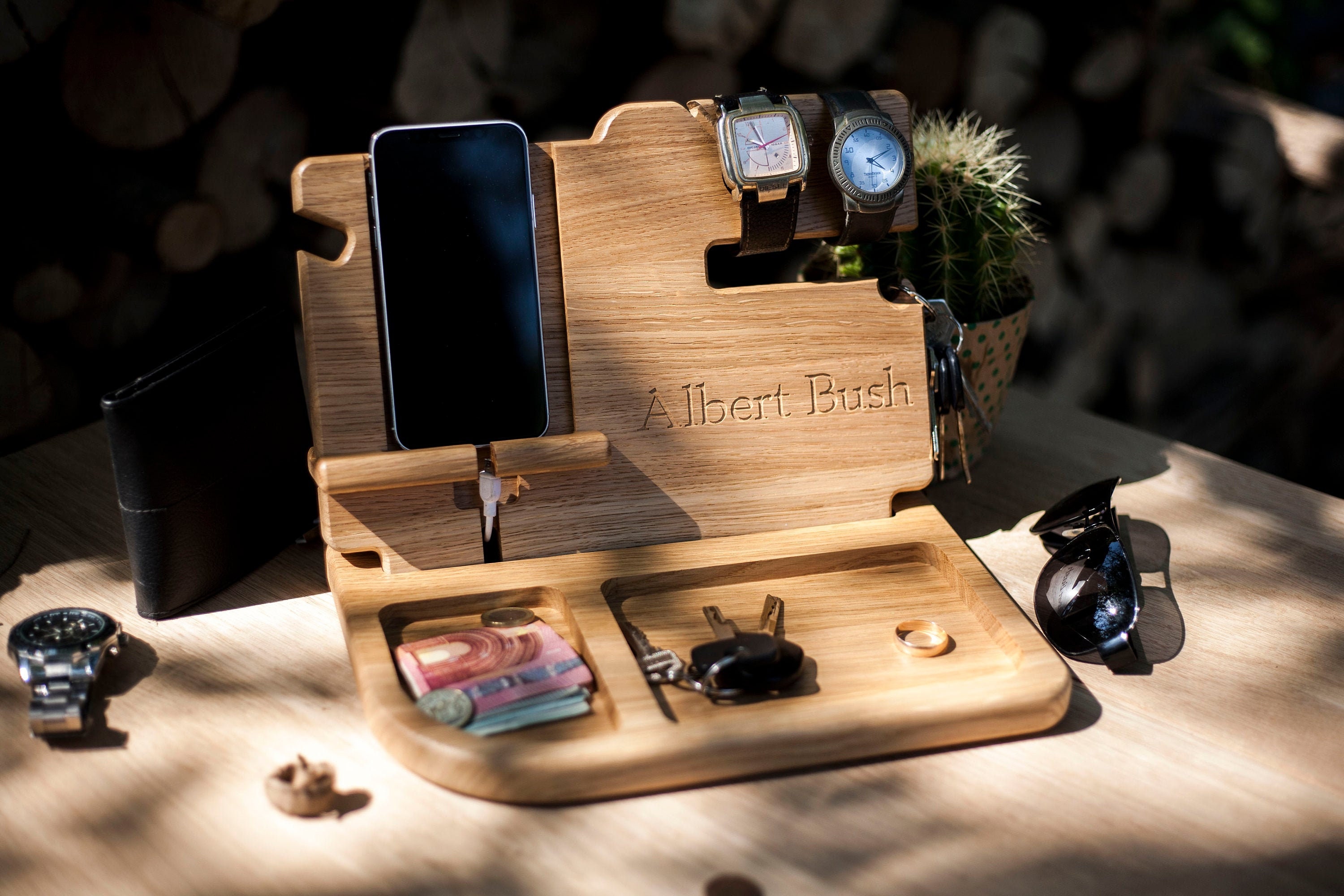 Unique gift ideas nightstand organizer unique holiday gift Etsy