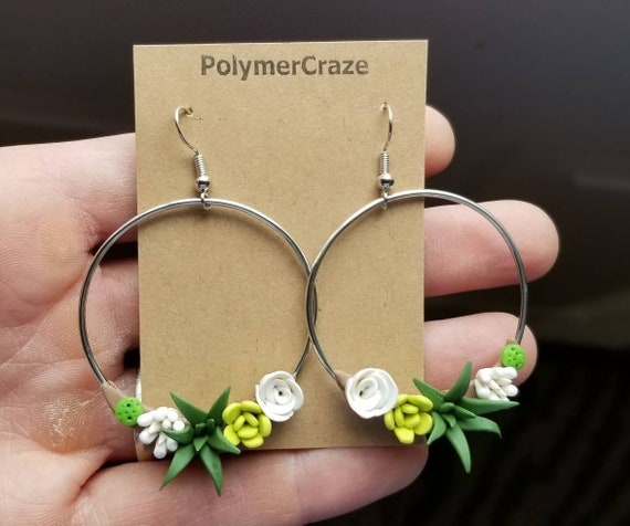 Etsy succulent earrings deals