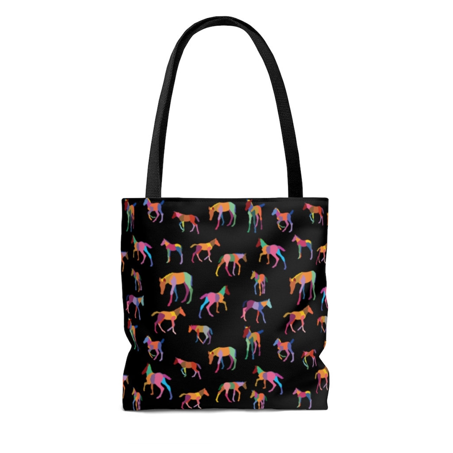 Colorful Abstract Ponies Tote Bag Pony bag Horse Lover Etsy