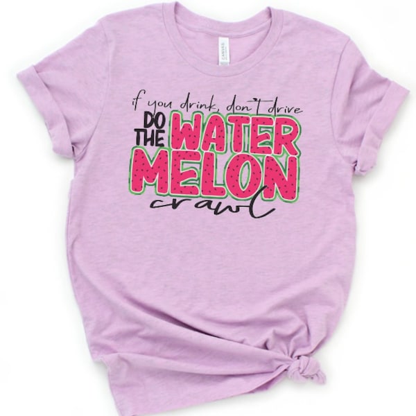 Country music inspired tee, Watermelon crawl graphic shirt, Music lover tee, Western girl clothing