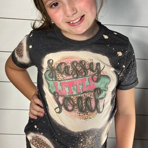 Sassy little soul girls t-shirt, bleached tee, toddler, youth clothing, funny shirt, girl girl girft, girly shirt, sarcastic kid shirt